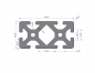 Preview: Aluminiumprofil 40x80 schwer Nut 8 I-Typ